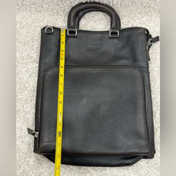 Prada Aged Saffiano Leather Vertical Briefcase Bag - Picture 9 of 16